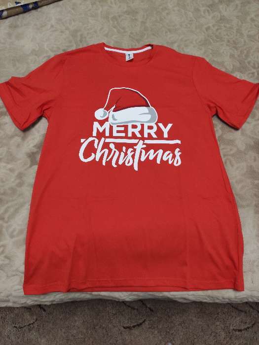 Фотография покупателя товара Футболка мужские KAFTAN "Merry Christmas" размер 56 - Фото 1