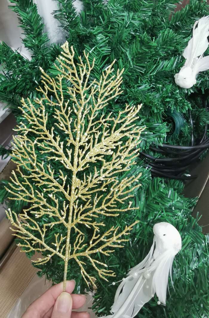 Фотография покупателя товара Декор блеск "Листья монстера" 30 см, микс - Фото 1