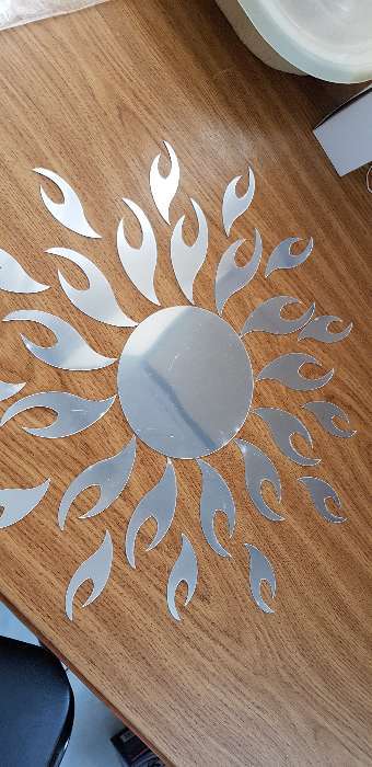 Фотография покупателя товара Наклейки интерьерные "Солнце", зеркальные, декор на стену, панно 50 х 50 см, 26 эл - Фото 4