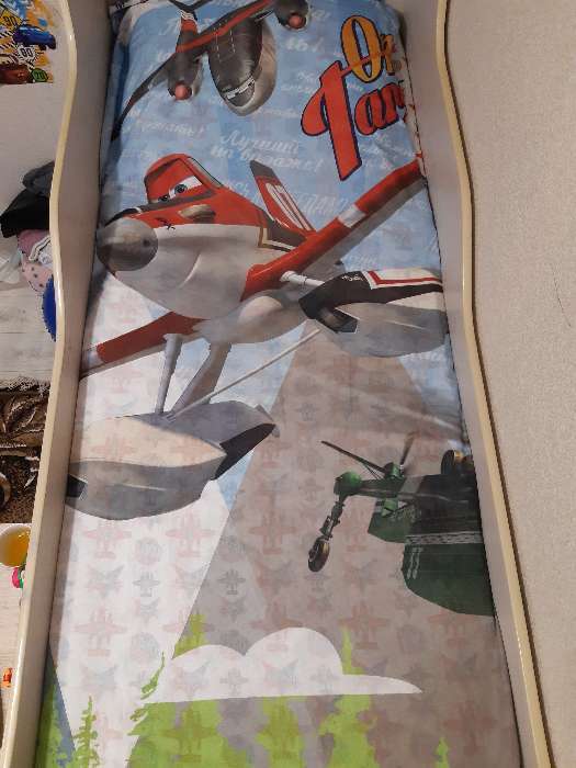 Фотография покупателя товара Постельное бельё 1,5 сп «Самолеты» 143х215 см, 150х214 см, 70х70 см -1 шт, 100% хлопок, поплин 125 г/м2 - Фото 3