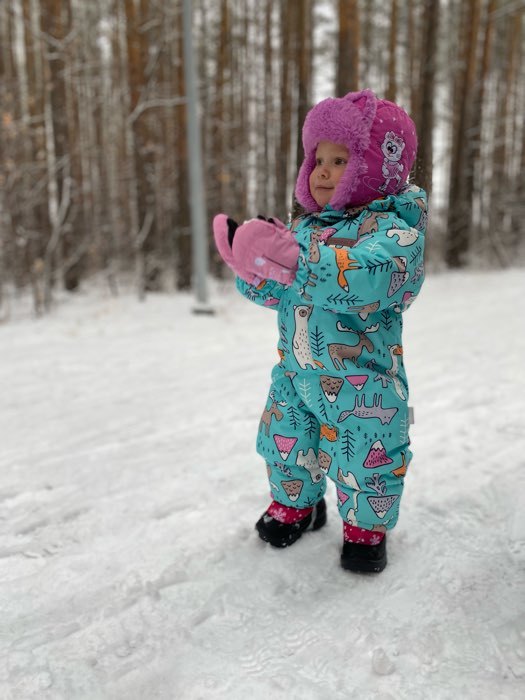 Фотография покупателя товара Шапка для девочки, цвет лиловый, размер 48 - Фото 1