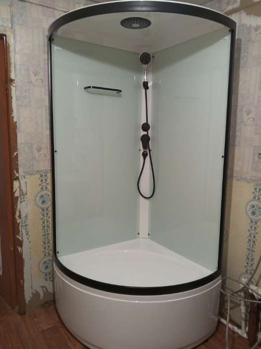 Фотография покупателя товара Душевая кабина Domani-Spa Simple 99 high, поддон 45 см, белые стенки, 90×90 см - Фото 4