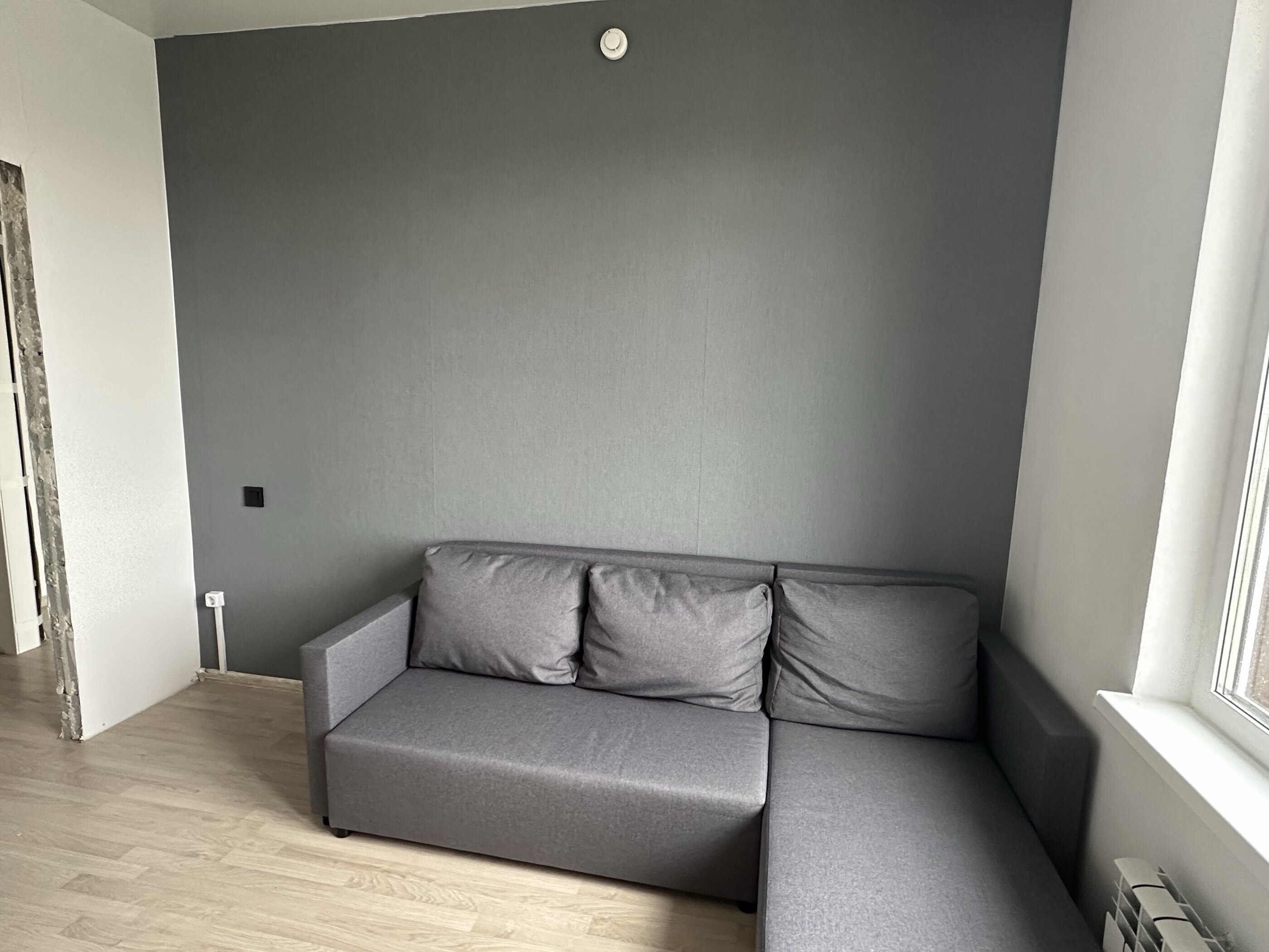 Фотография покупателя товара Угловой диван «Алиса 3», еврокнижка, рогожка solta, цвет vision - Фото 1