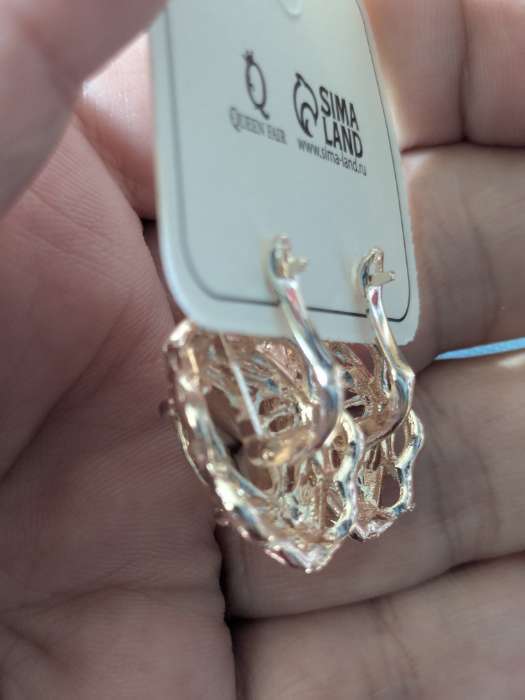 Фотография покупателя товара Серьги со стразами «Эдель» овал с камнем, светло-коричневые в золоте - Фото 3