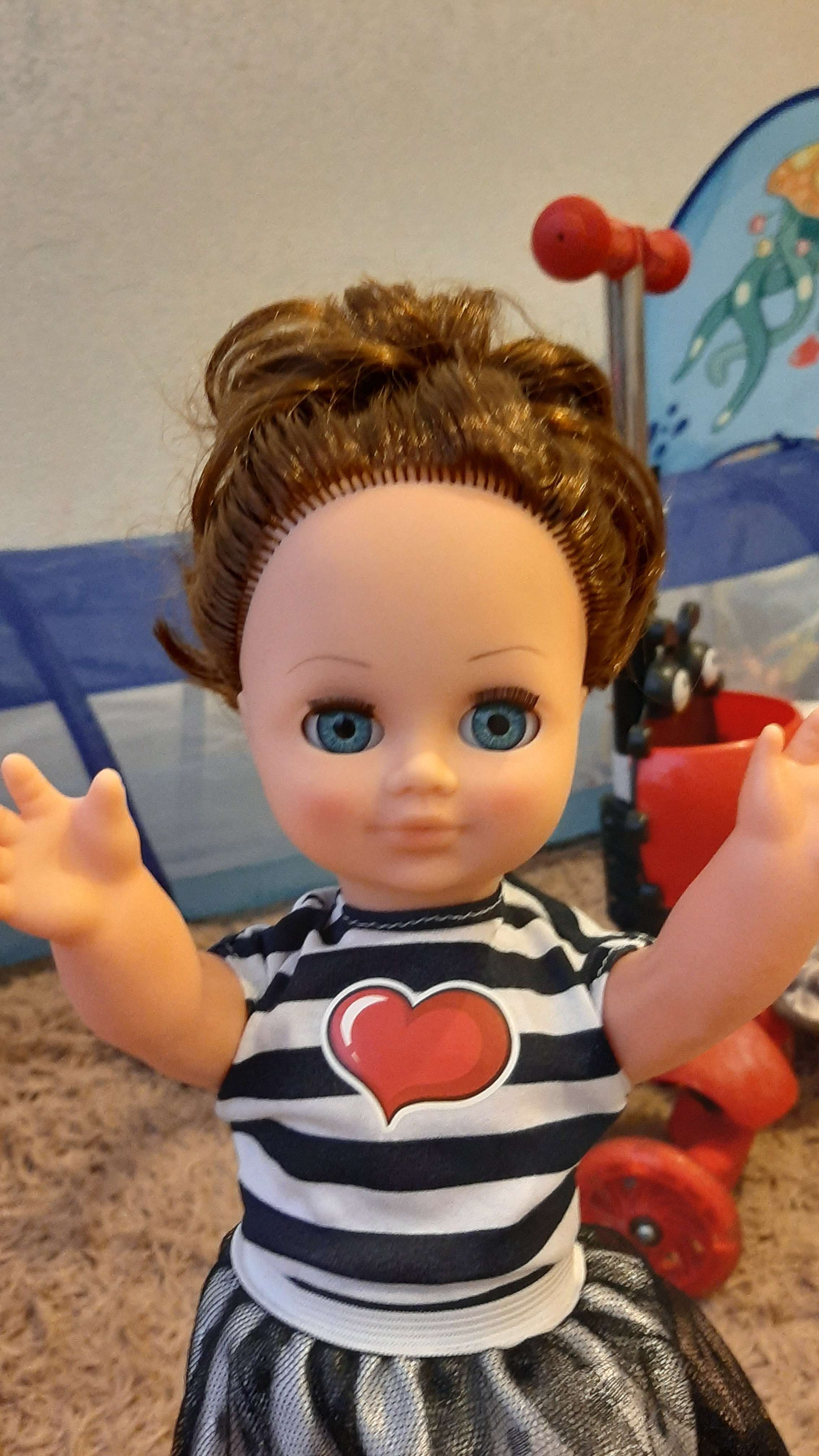 Фотография покупателя товара Кукла «Герда яркий стиль 2», со звуковым устройством, 38 см - Фото 3
