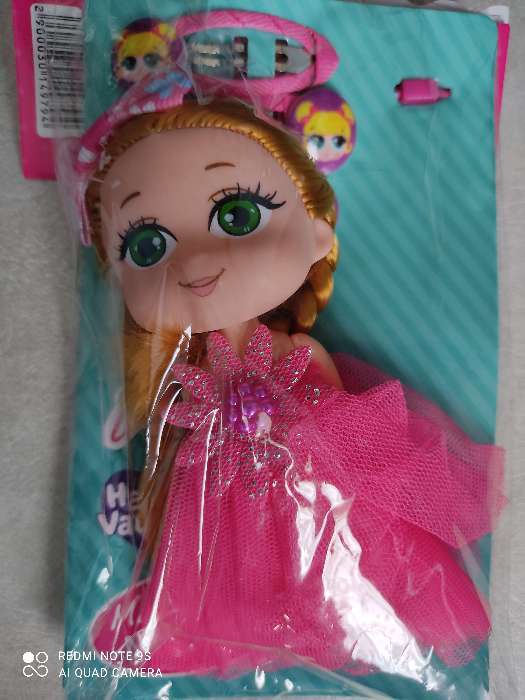 Фотография покупателя товара Кукла малышка «Лола» с заколками и резинкой, МИКС - Фото 2