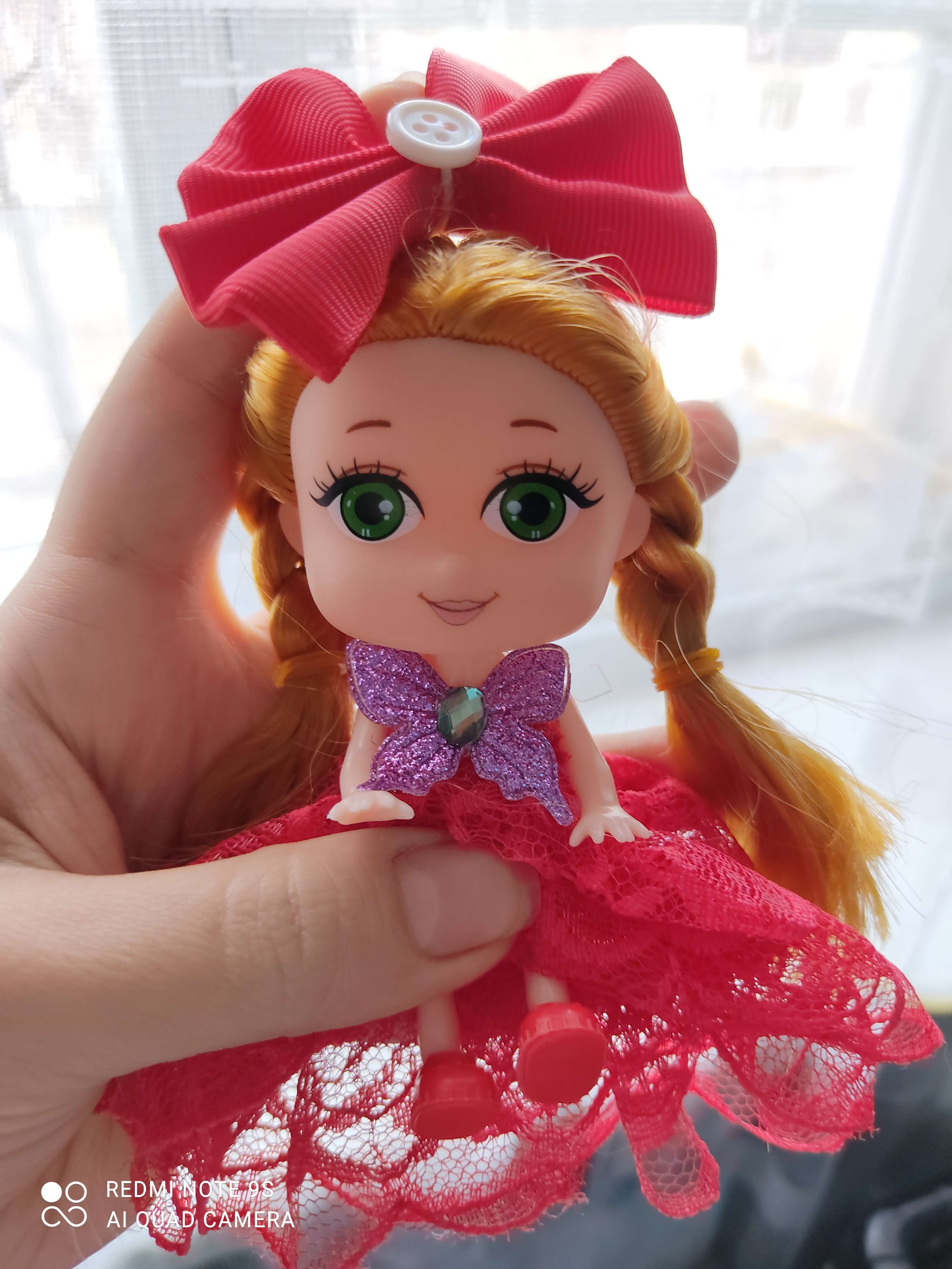Фотография покупателя товара Кукла малышка «Лола» с заколками и резинкой, МИКС - Фото 1