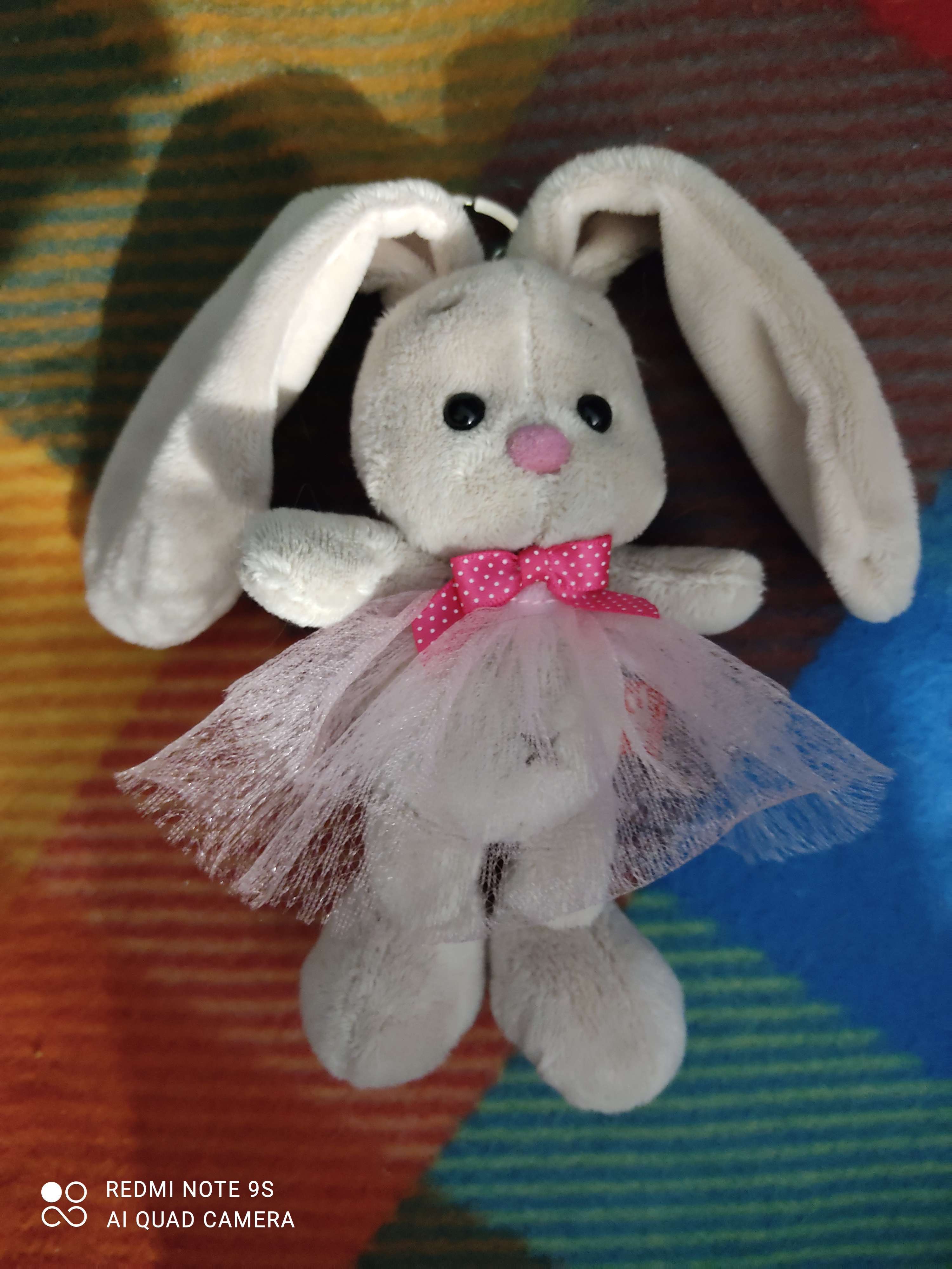 Фотография покупателя товара Мягкая игрушка-брелок «Зайка Ми в розовой юбке и с бантиком», 14 см