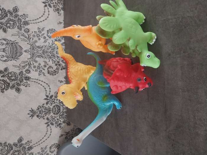 Фотография покупателя товара Резиновая игрушка для ванны Крошка Я «Динозавр: Диплодок», большая, 22 см, с пищалкой - Фото 1