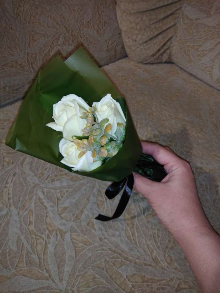 Фотография покупателя товара Букет мыльных роз, белые - Фото 5