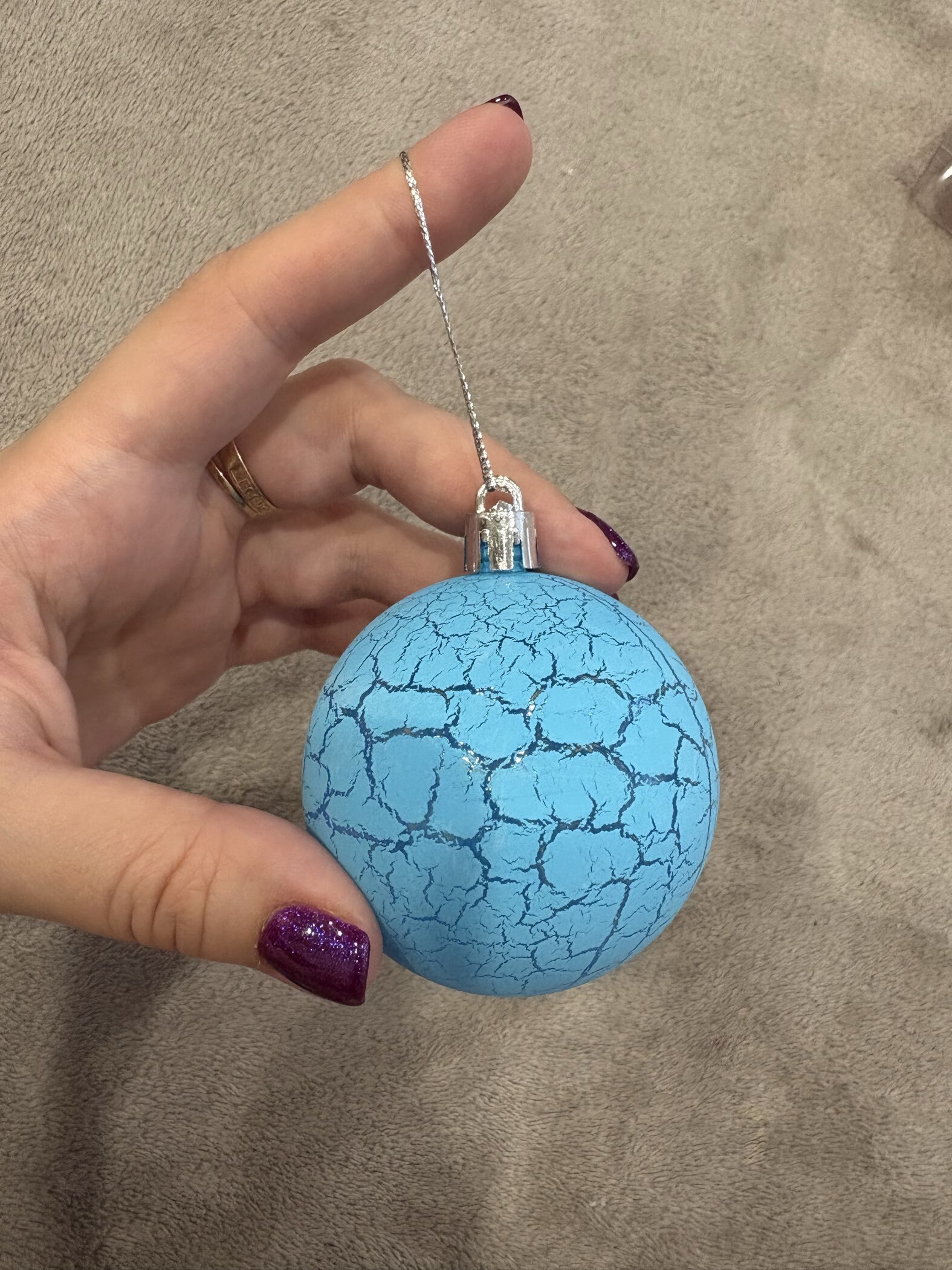 Фотография покупателя товара Ёлочные игрушки «Кракле», шары новогодние, d=6 см, набор 6 шт., МИКС - Фото 1