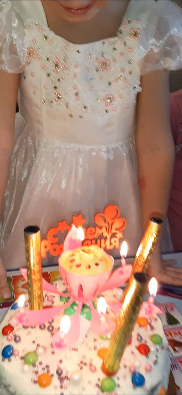 Фотография покупателя товара Свеча для торта музыкальная "Тюльпан", жёлтая, 12×5 см - Фото 17