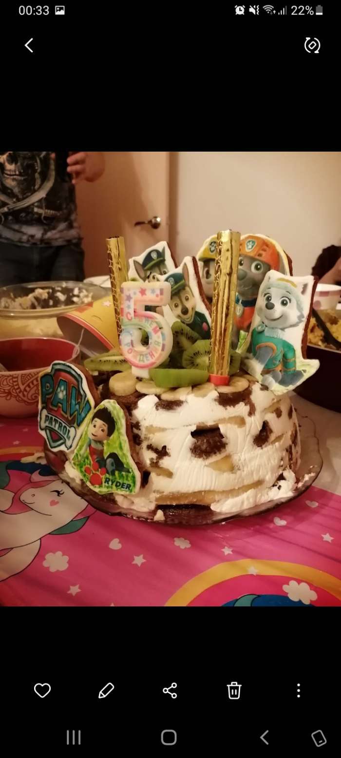 Фотография покупателя товара Свеча в торт цифра 5 "С Днем рождения"