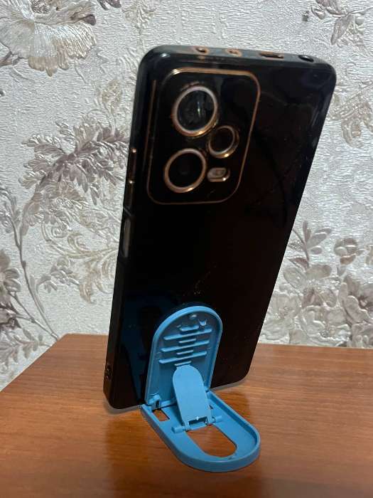 Фотография покупателя товара Подставка для телефона Luazon, складная, овальная, регулируемая высота, голубая - Фото 5