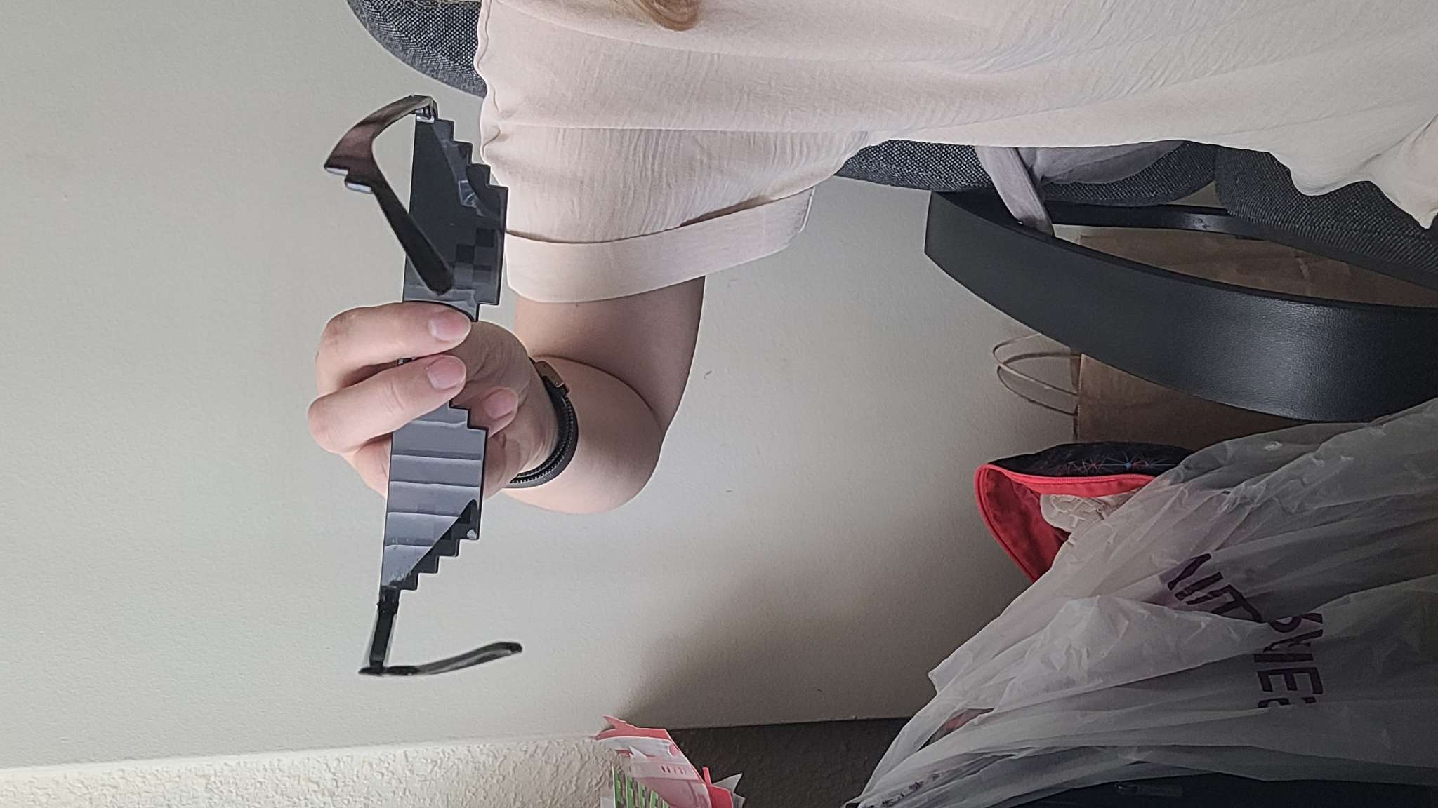 Фотография покупателя товара Очки солнцезащитные пиксельные «OneSun. Пиксели», линза 6.2×3 см - Фото 5