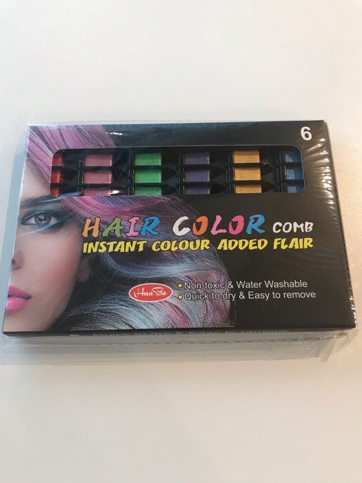 Фотография покупателя товара Мелки для волос с насадкой, набор, 6 цветов - Фото 1