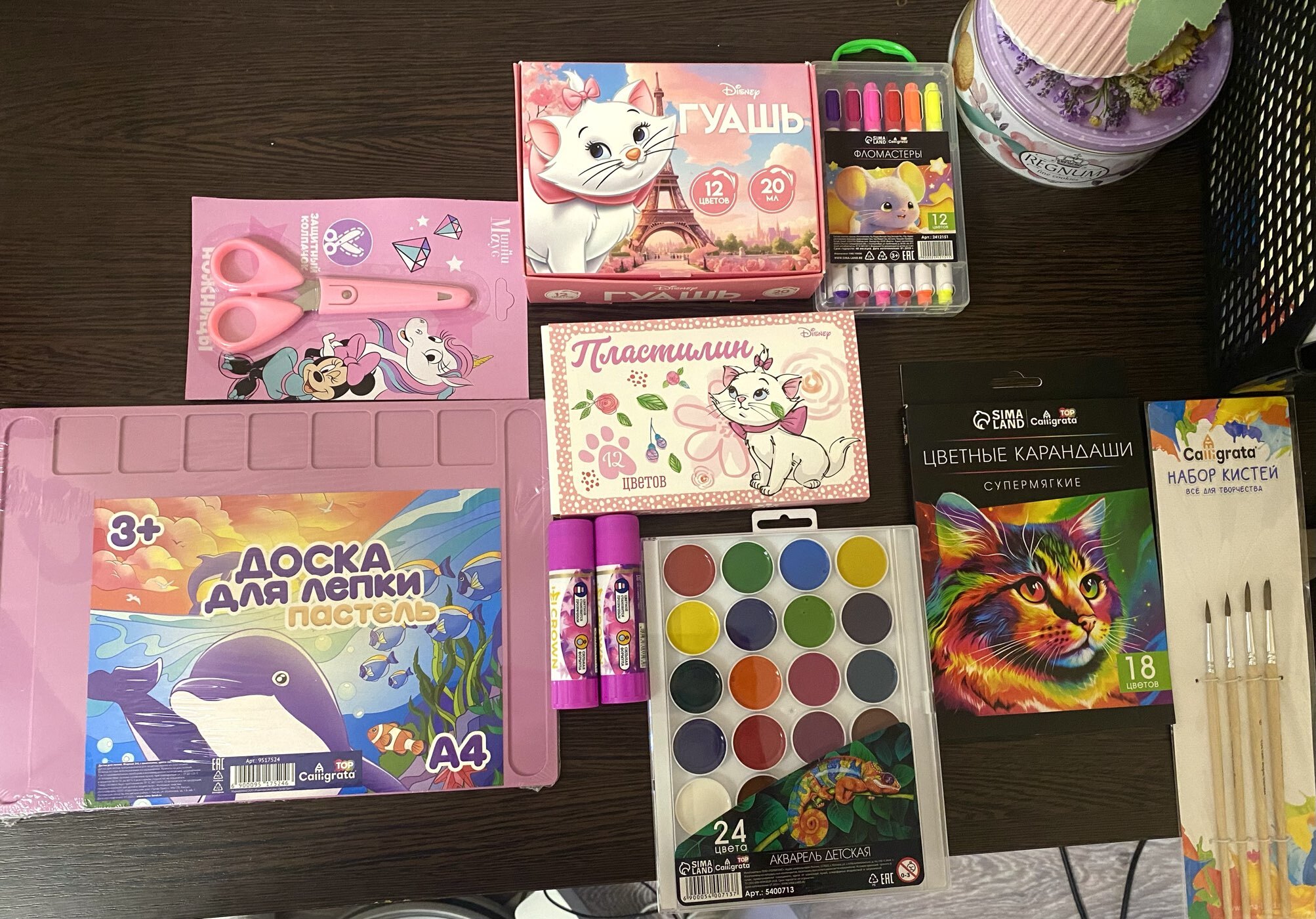 Фотография покупателя товара Гуашь 12 цветов по 20 мл, «Кошечка Мари», Коты аристократы - Фото 1