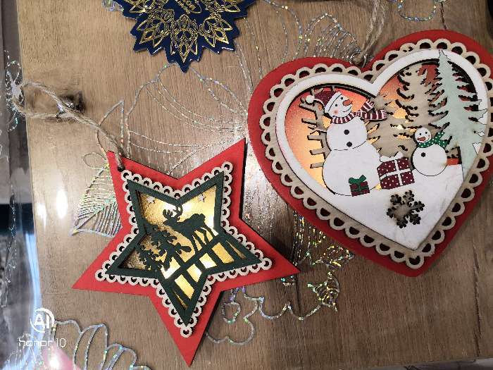 Фотография покупателя товара Ёлочная игрушка «Красное сердце со снеговиком», от батареек, свечение тёплое белое - Фото 1