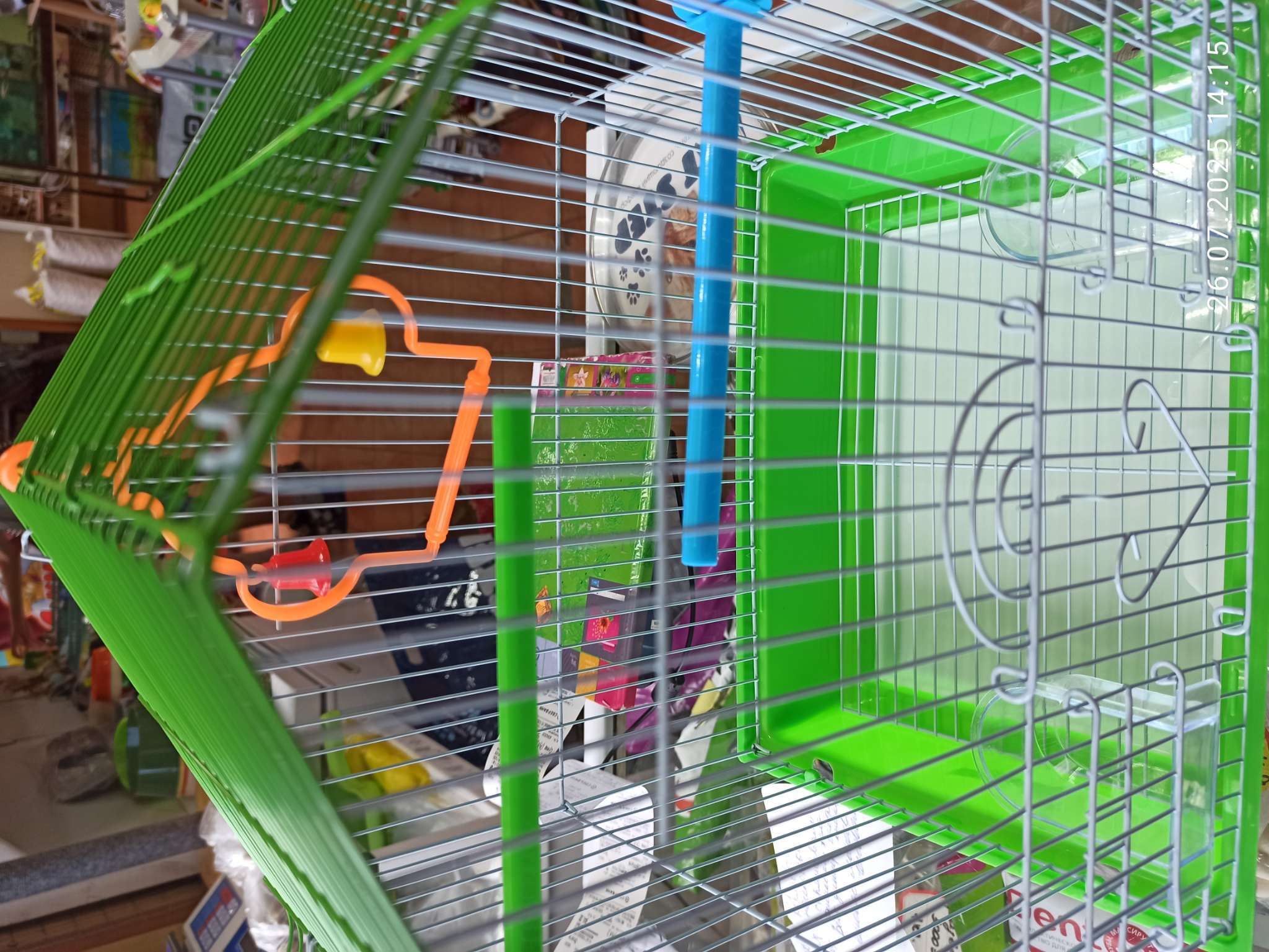 Фотография покупателя товара Клетка для птиц укомплектованная Bd-1/1d, 30 х 23 х 39 см, голубая - Фото 1