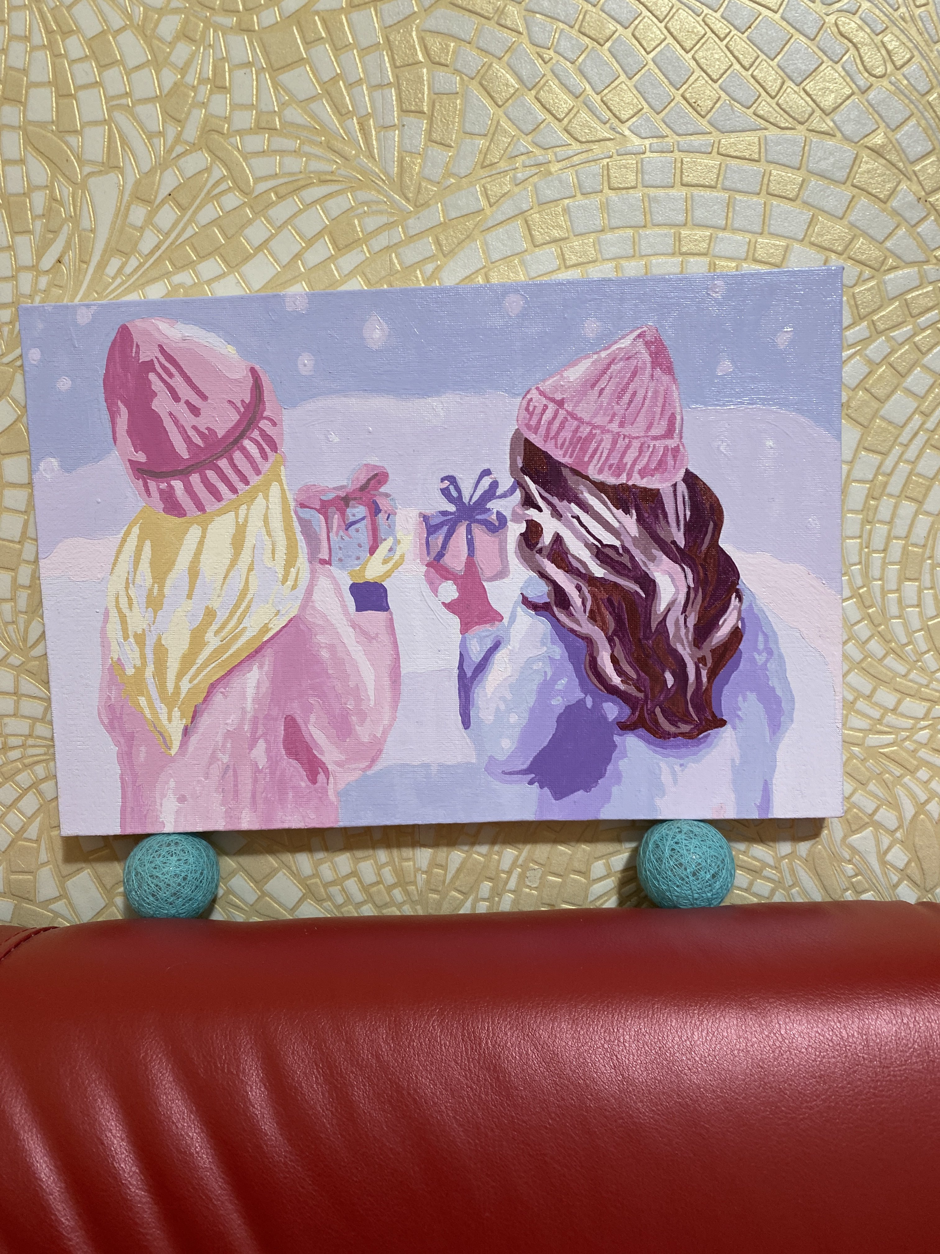 Фотография покупателя товара Картина по номерам на холсте с подрамником «Подружки» 20×30 см