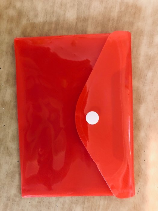 Фотография покупателя товара Папка-конверт на кнопке, А6, 180 мкм, Calligrata рифлёная, флуоресцентная, МИКС - Фото 6