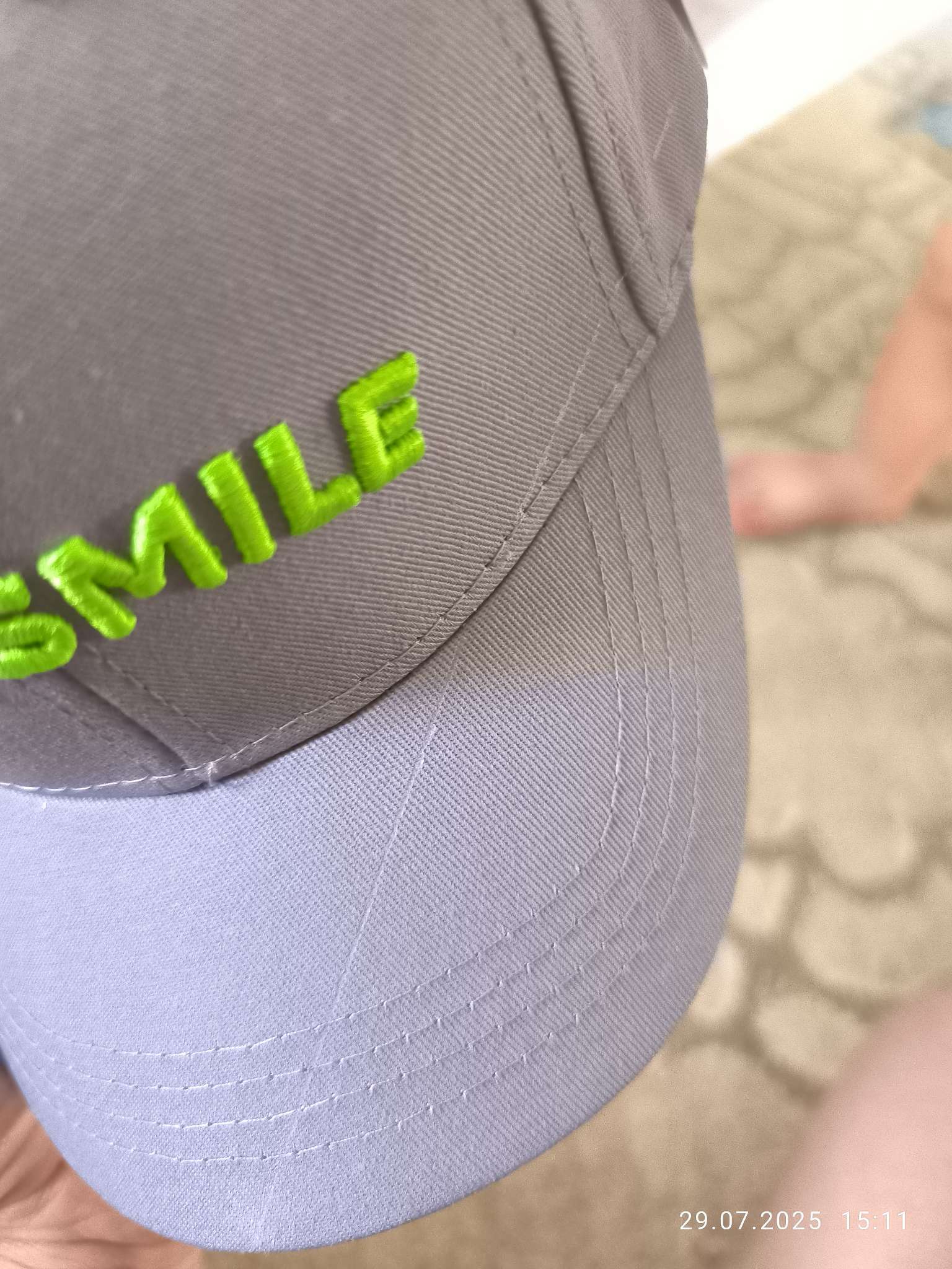 Фотография покупателя товара Кепка детская Just smile, серая, р-р 52-54, 5-7 лет - Фото 4