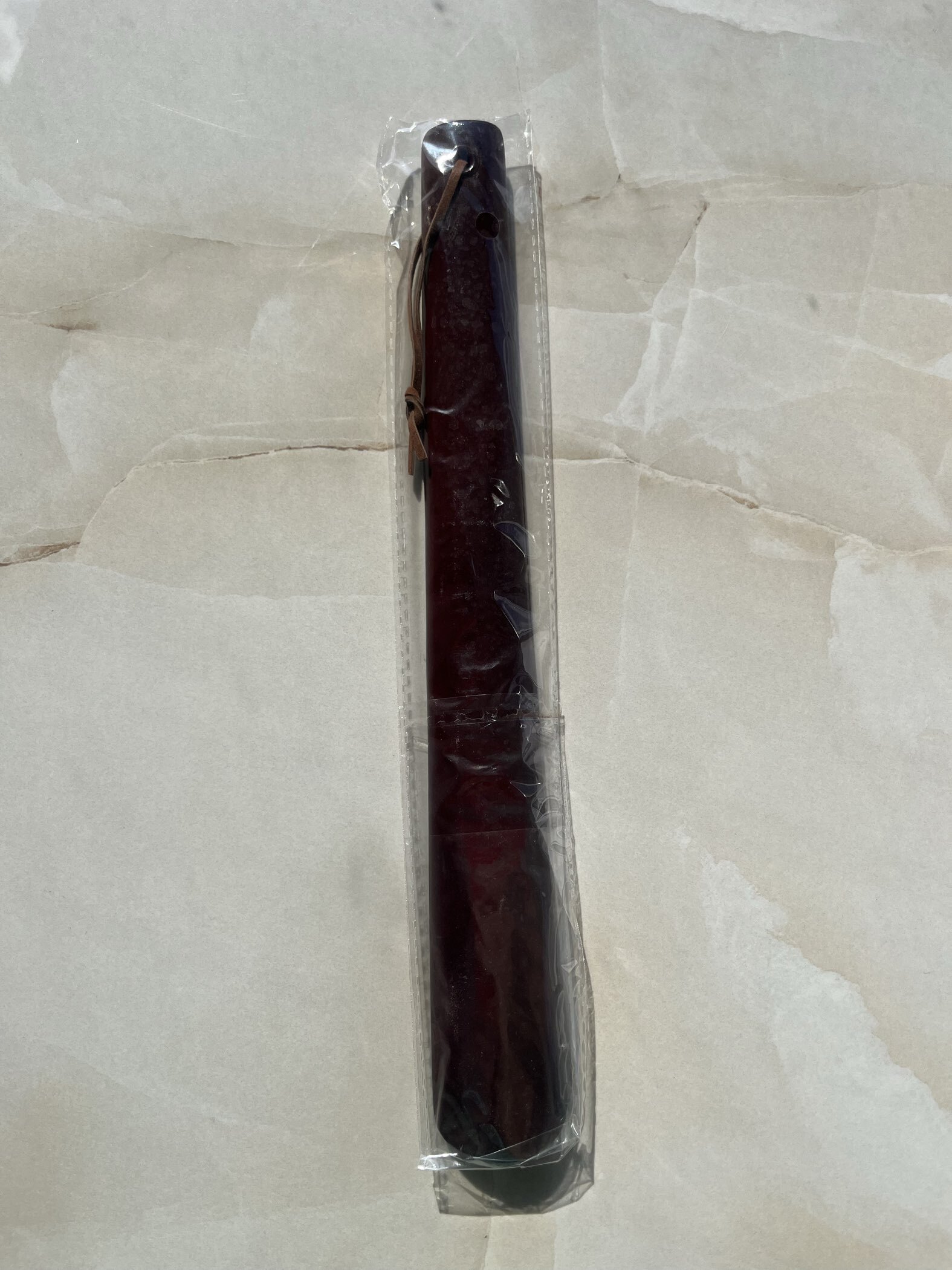 Фотография покупателя товара Ложка для обуви под нанесение, 30×4 см, коричневая - Фото 3