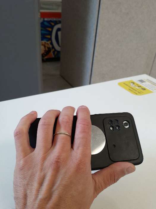 Фотография покупателя товара Держатель-подставка Luazon, с кольцом, для телефона, в форме круга, чёрный - Фото 1