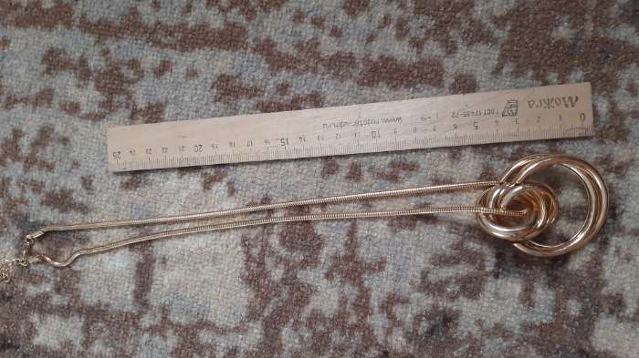 Фотография покупателя товара Кулон на цепочке «Геометрия», круги, цвет золото, 50 см - Фото 1