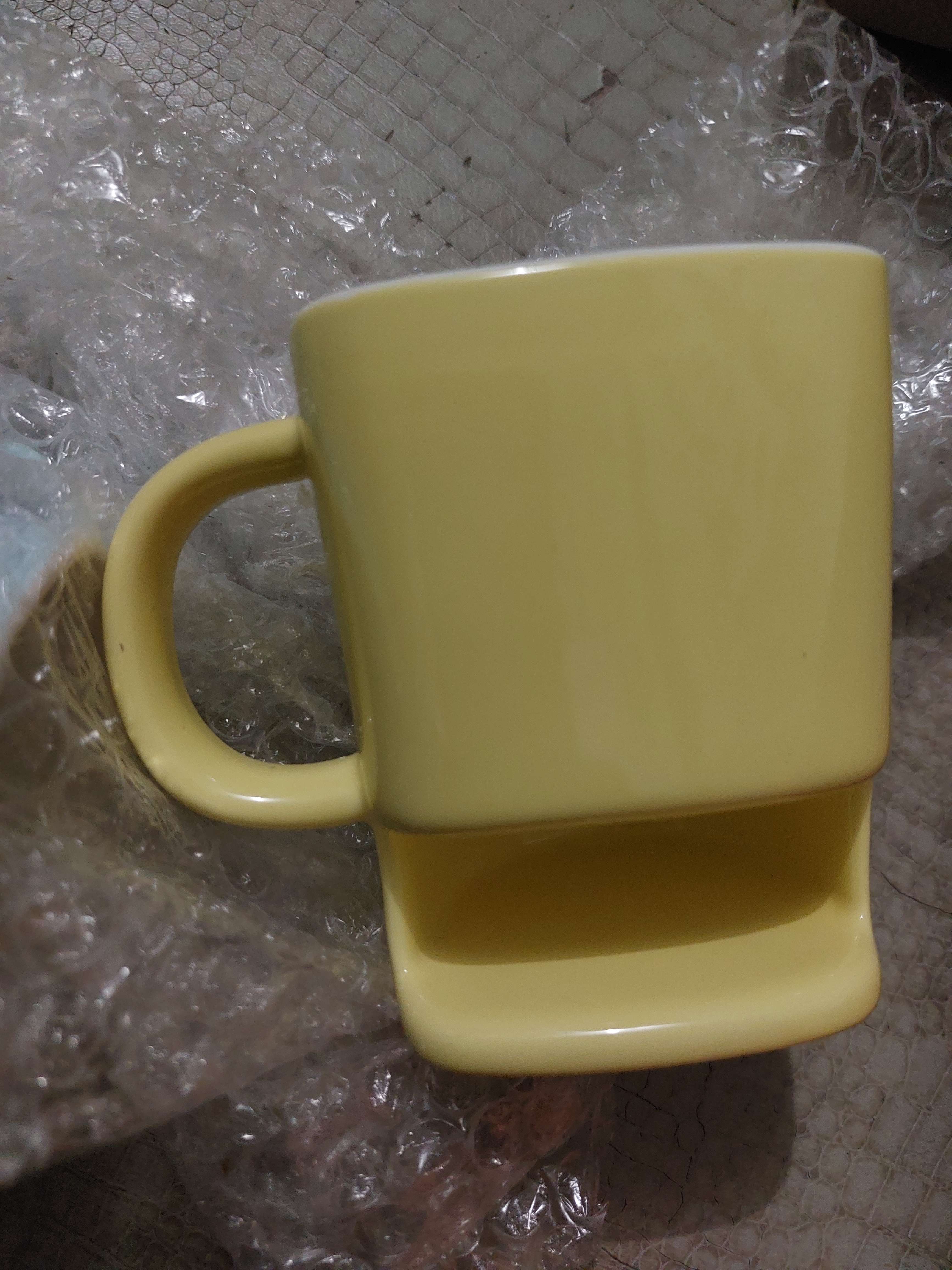 Фотография покупателя товара Кружка керамическая Доляна «Печенька», 300 мл, цвет жёлтый