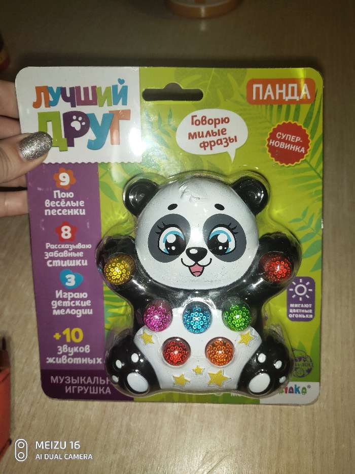 Фотография покупателя товара Музыкальная игрушка «Лучший друг: Панда», световые и звуковые эффекты - Фото 1