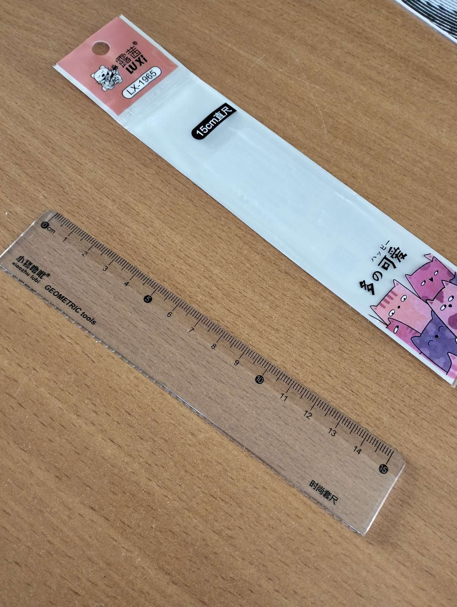 Фотография покупателя товара Линейка 15 см "Котики, Мишки", в пакете - Фото 2