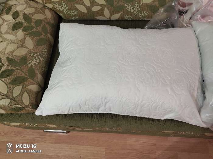 Фотография покупателя товара Подушка Роза 50х70 см, белый, полиэфирное волокно, пэ 100% - Фото 9