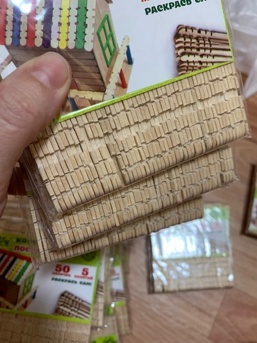 Фотография покупателя товара Детский деревянный конструктор «Построй дом» - Фото 4