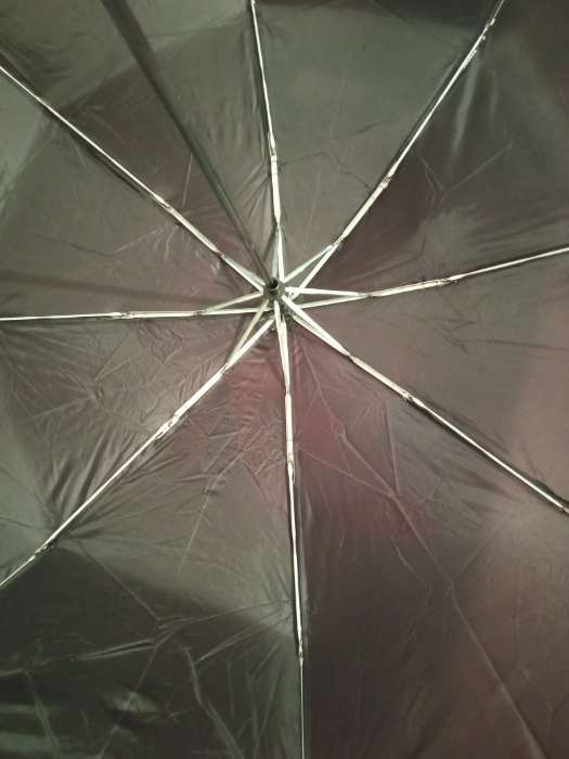 Фотография покупателя товара Зонт механический, Dark afternoon, 3 сложения, 8 спиц, R=48/55 см, d=96 см, чёрный - Фото 3