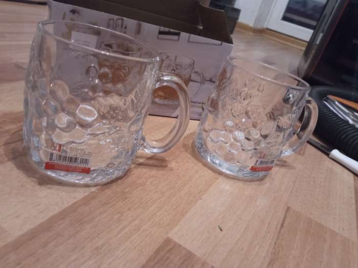 Фотография покупателя товара Набор стеклянных кружек, 355 мл, d=7,4 см, h=11,3 см, 2 шт - Фото 1