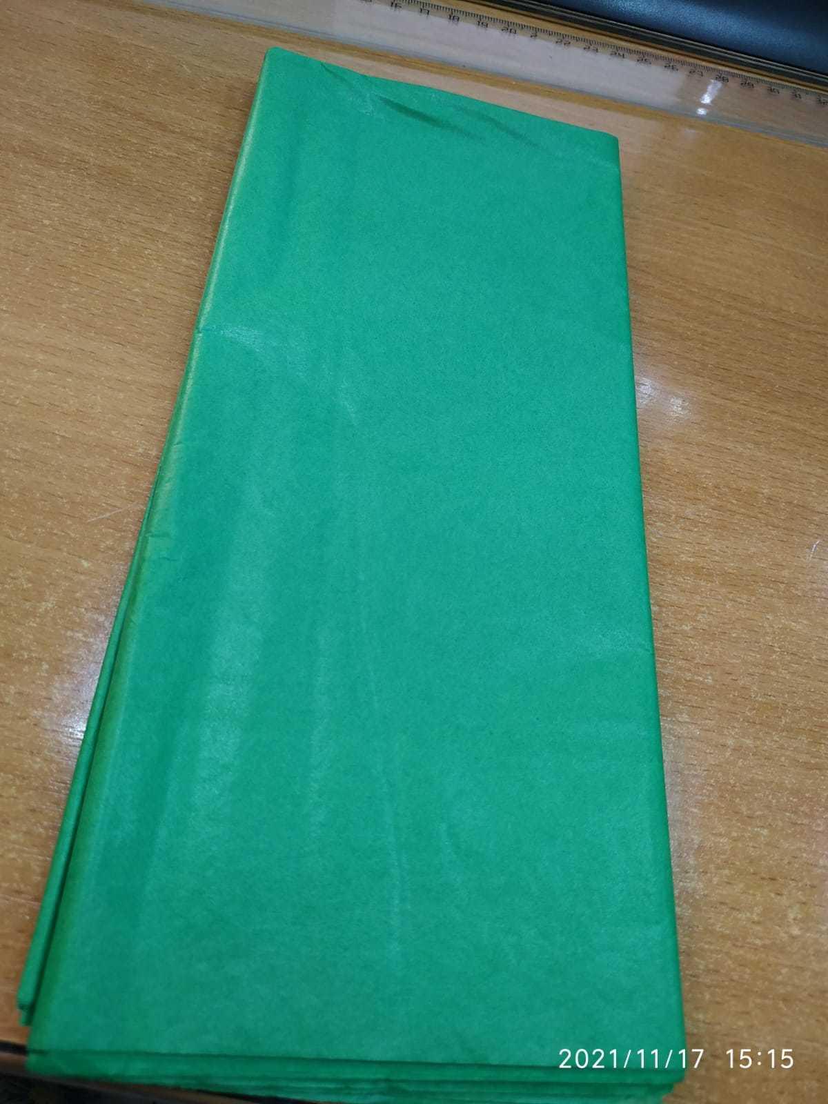 Фотография покупателя товара Бумага упаковочная тишью, темно-зелёная, 50 х 66 см - Фото 6