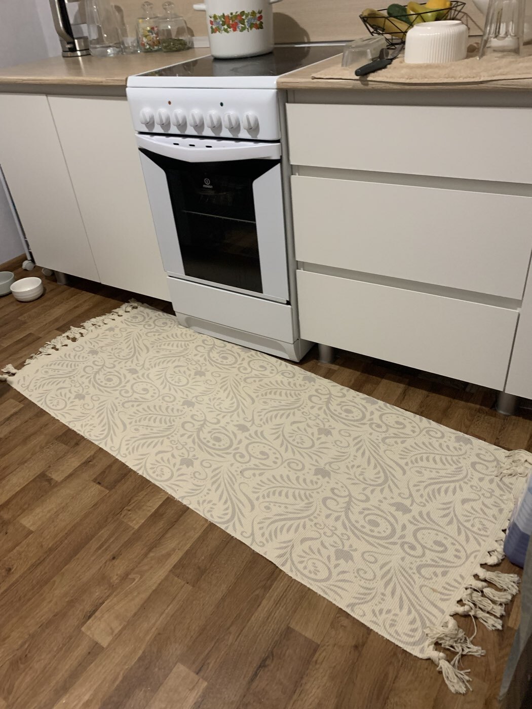 Фотография покупателя товара Коврик SL Home Cotton, 60×180 см, светло-серый, хлопок 50% - Фото 1