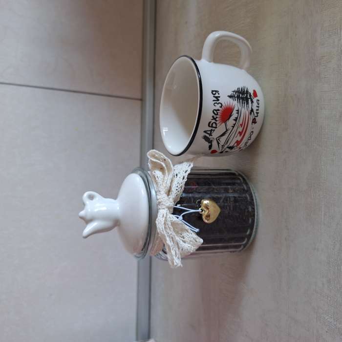 Фотография покупателя товара Банка для сыпучих Доляна «Птичка», 300 мл, с керамической крышкой, стекло, прозрачная - Фото 3