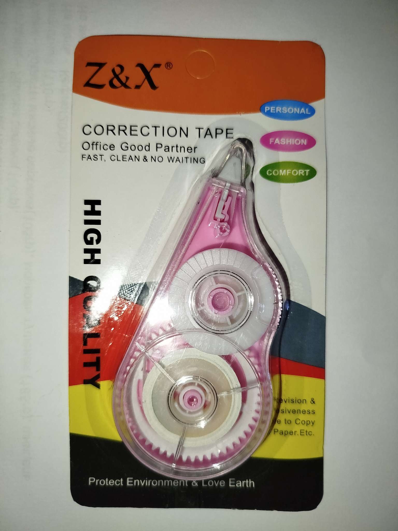 Фотография покупателя товара Корректор-лента 10 м × 5 мм, блистер, европодвес, корпус МИКС - Фото 2