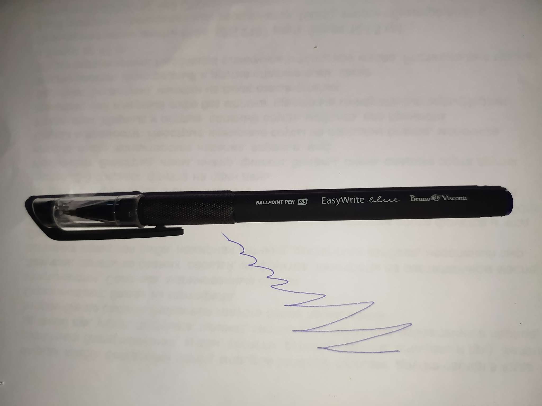 Фотография покупателя товара Ручка шариковая EasyWrite Black, узел 0.5 мм, синие чернила, матовый корпус Silk Touch - Фото 1