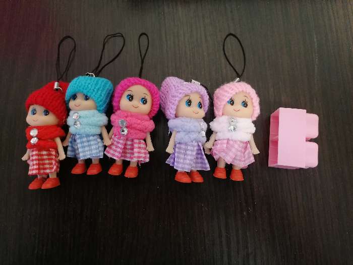Фотография покупателя товара Кукла-брелок «Куколка», в шапочке и манто, цвета МИКС - Фото 4