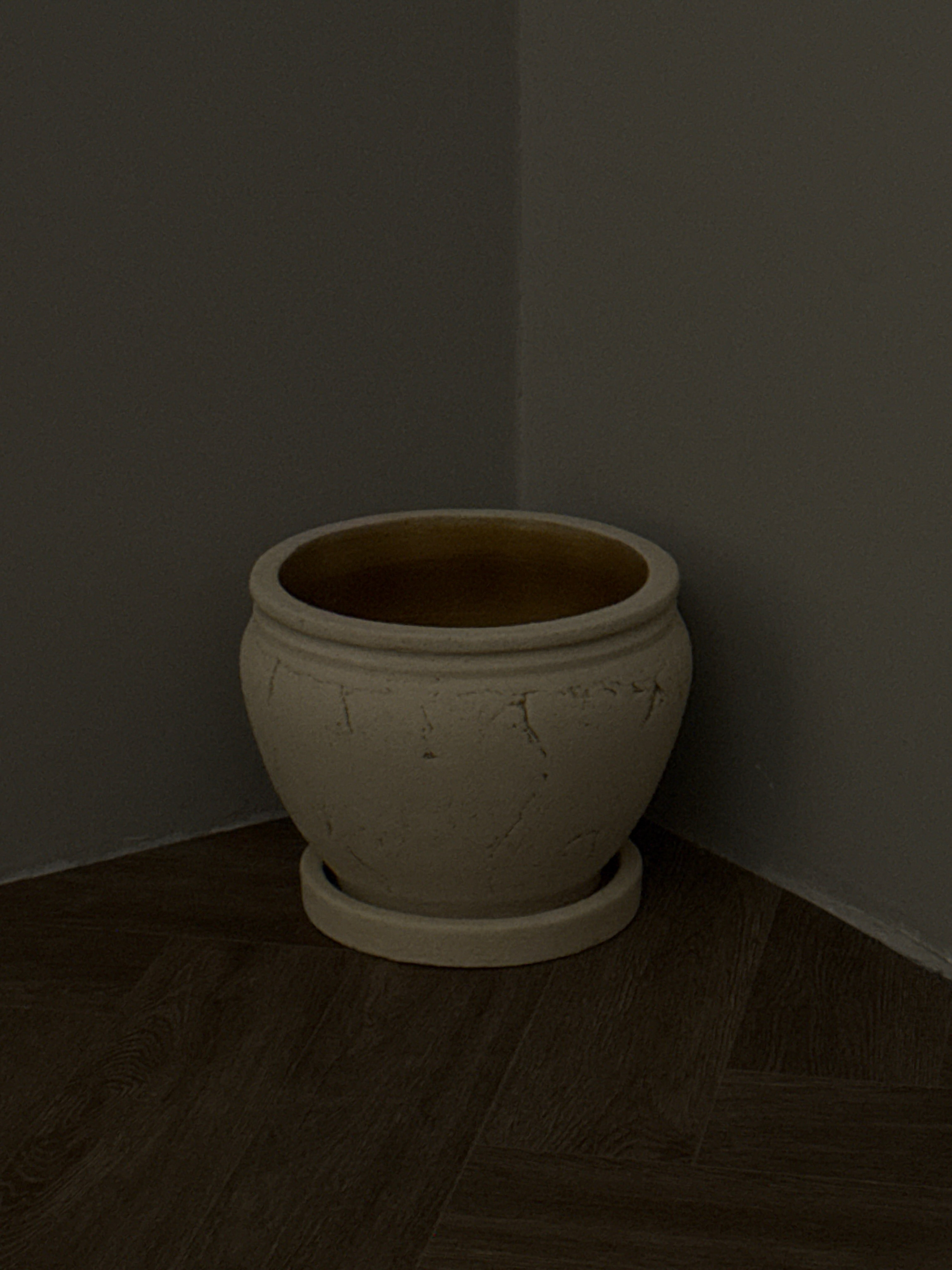 Фотография покупателя товара Горшок для цветов «Голиаф», 8 л, d=28 см, h=22 см, керамика, с поддоном, бежевый - Фото 1