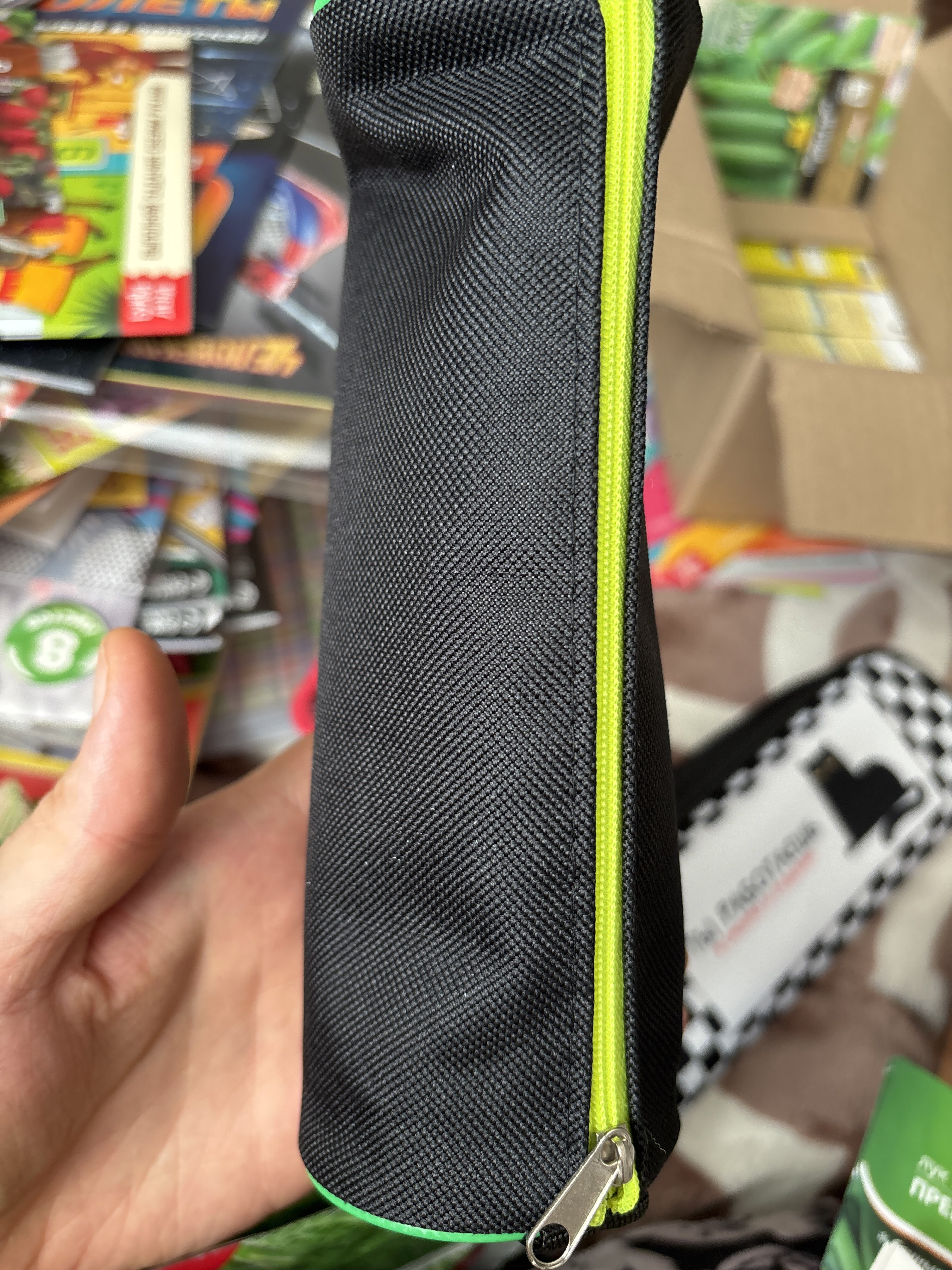 Фотография покупателя товара Пенал - тубус школьный Calligrata «Стандарт», мягкий, 65×200 мм, чёрный - Фото 1