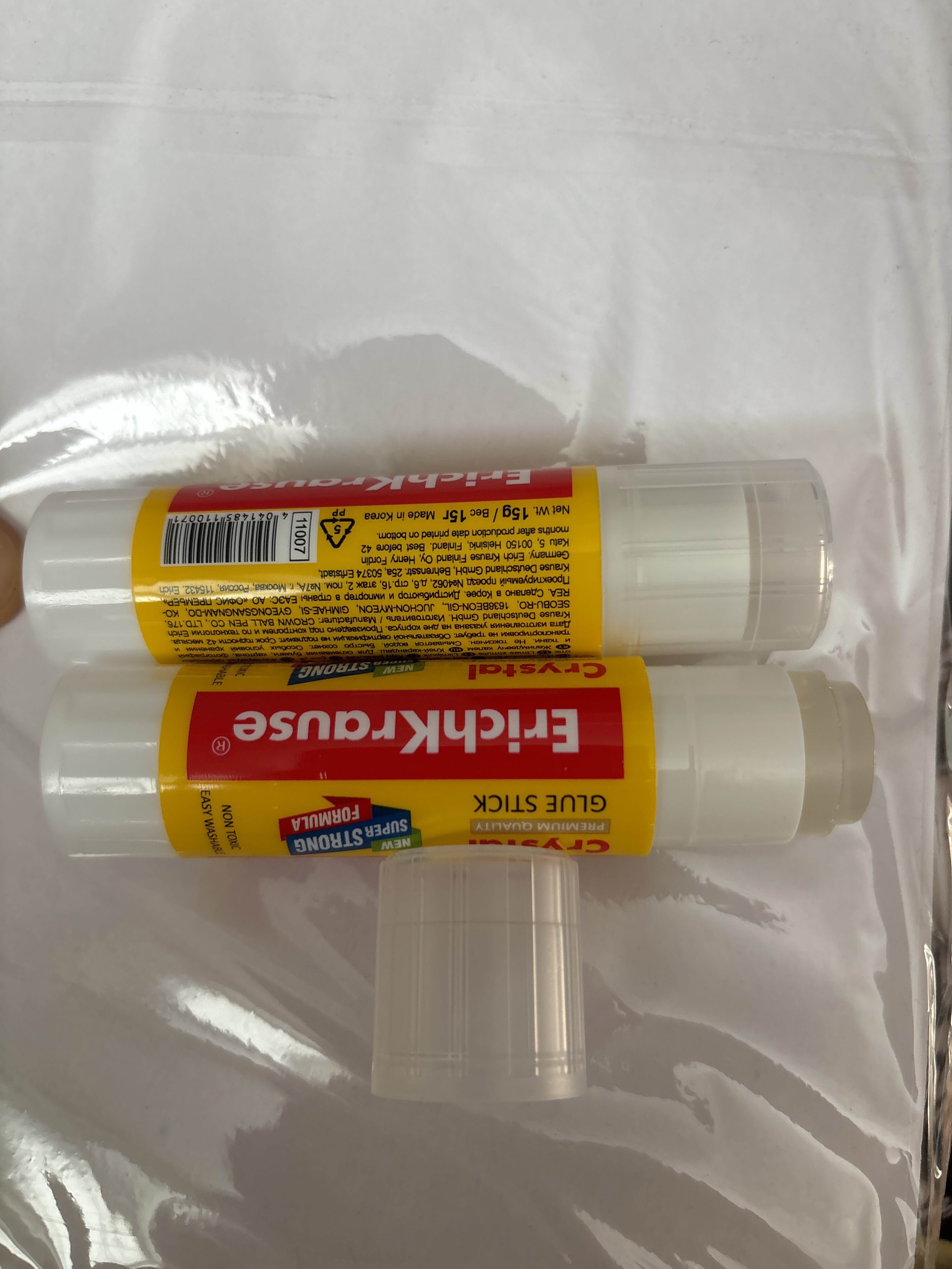 Фотография покупателя товара Клей-карандаш ErichKrause Crystal PVP, 15 г, прозрачный - Фото 1