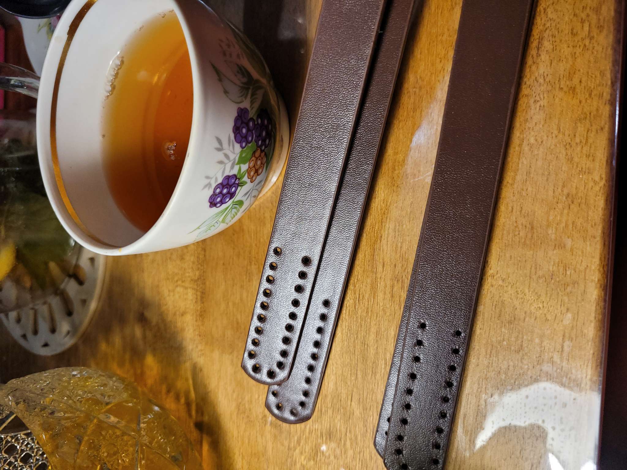 Фотография покупателя товара Ручки для сумки, пара, 52±2×2 см, коричневые - Фото 1