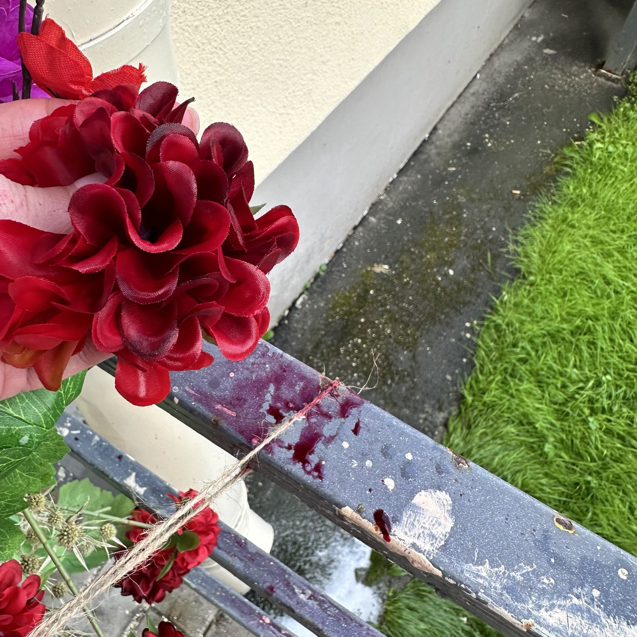 Фотография покупателя товара Цветы искусственные «Гортензия люкс кустовая», h=64 см, красные - Фото 2