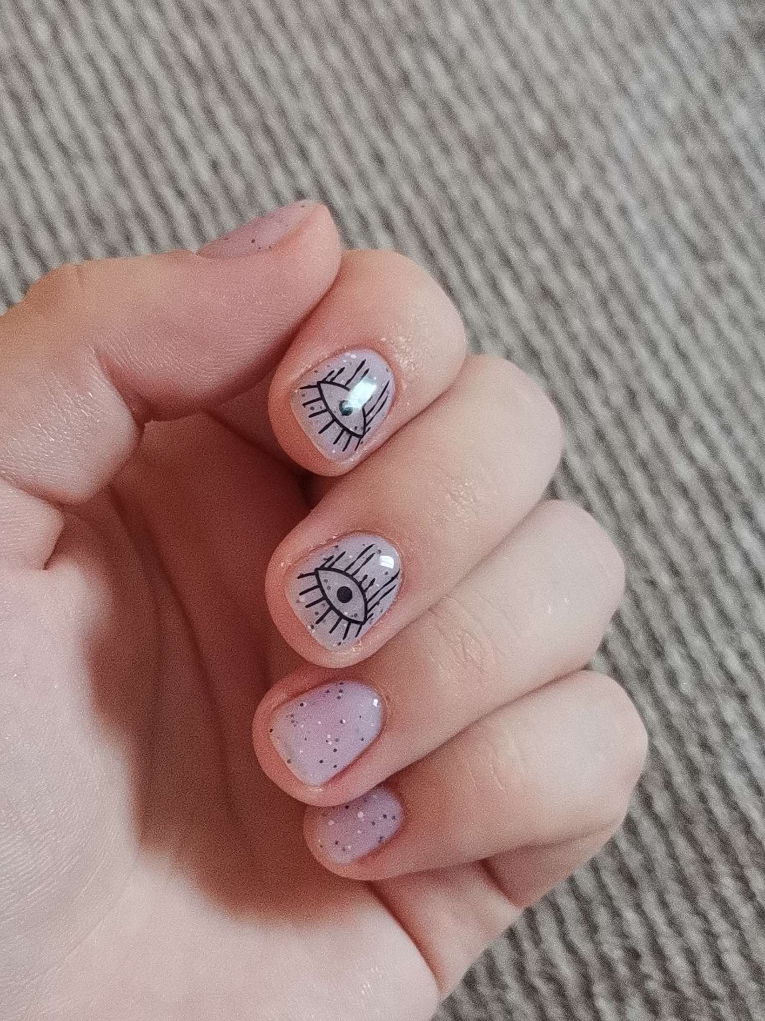 Фотография покупателя товара Наклейки для ногтей «TRASH», чёрные - Фото 2