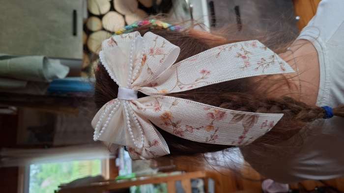 Фотография покупателя товара Лента декоративная «Цветы», 40 мм, 23±1 м, МИКС принта - Фото 1