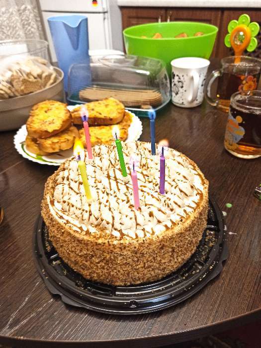 Фотография покупателя товара Набор свечей в торт 6 штук, с цветным пламенем, 6 см - Фото 16